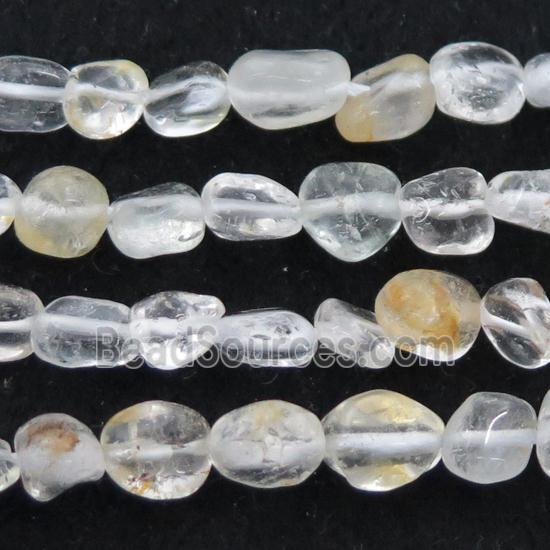 white Topaz chip beads