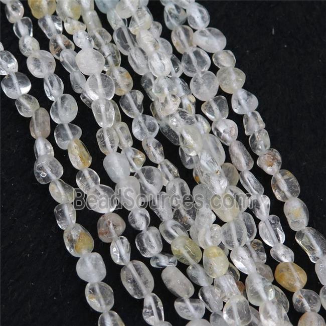 white Topaz chip beads