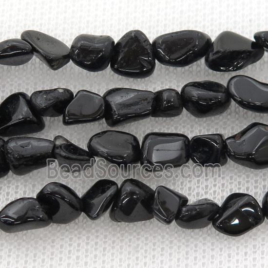 black Tourmaline chip beads