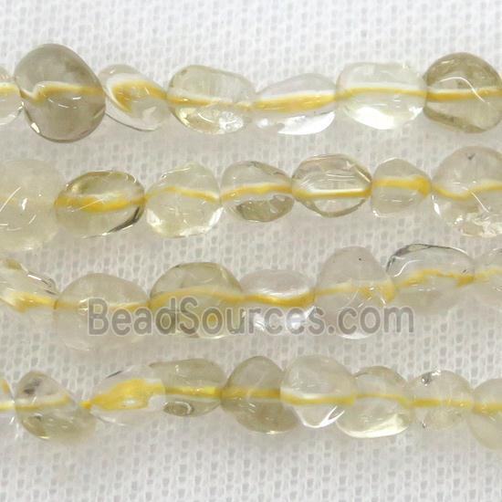 Lemon Quartz chip beads