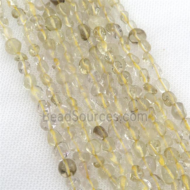 Lemon Quartz chip beads