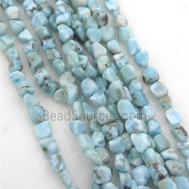 blue Larimar chip beads