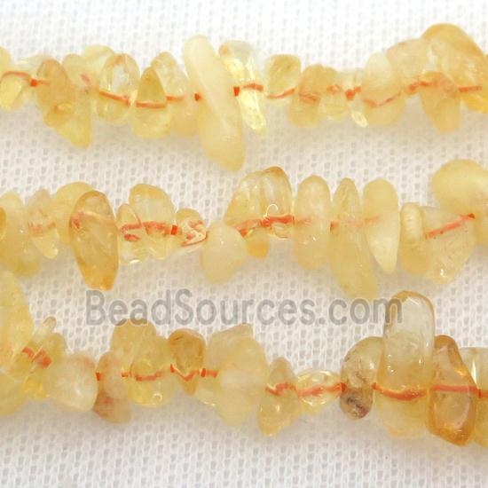 yellow Citrine chip beads