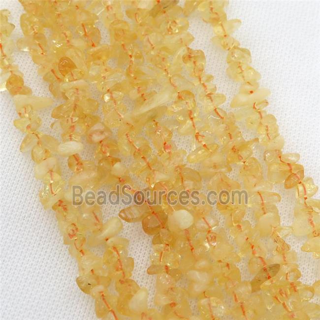 yellow Citrine chip beads