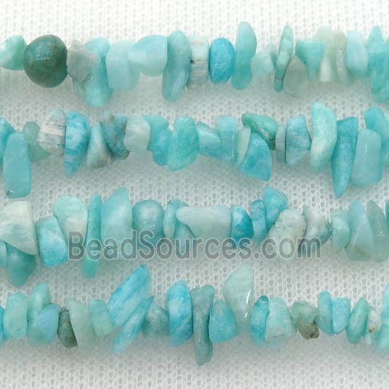 blue Amazonite chip beads