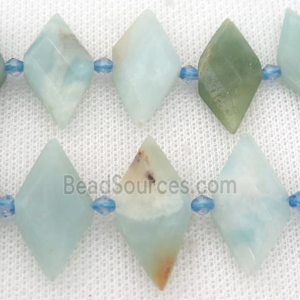 Chinese Amazonite rhombic beads