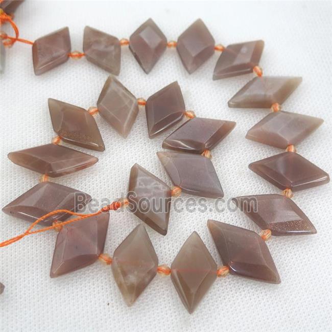 MoonStone rhombic beads