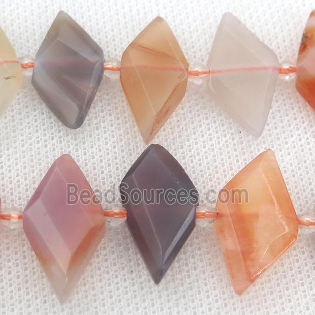 mixed Gemstone rhombic beads