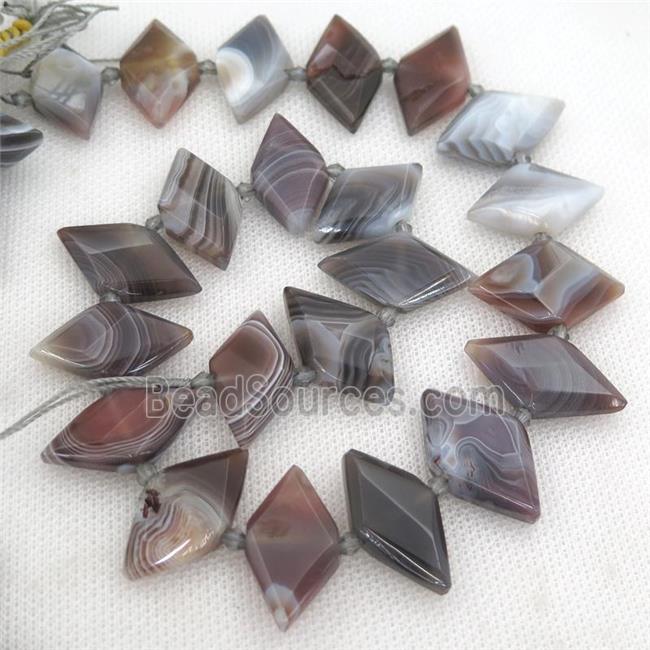 Botswana Agate rhombic beads