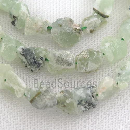 green Prehnite chip beads