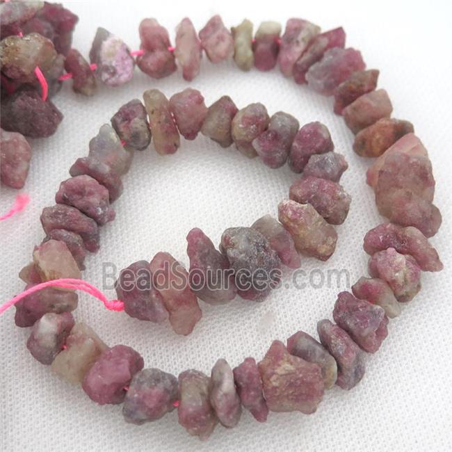 pink Tourmaline nugget beads, freeform