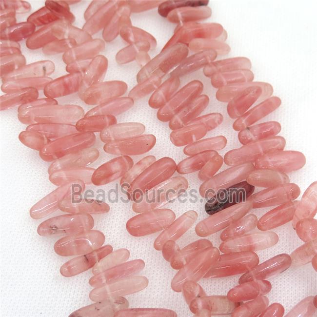 pink watermelon Quartz beads chip