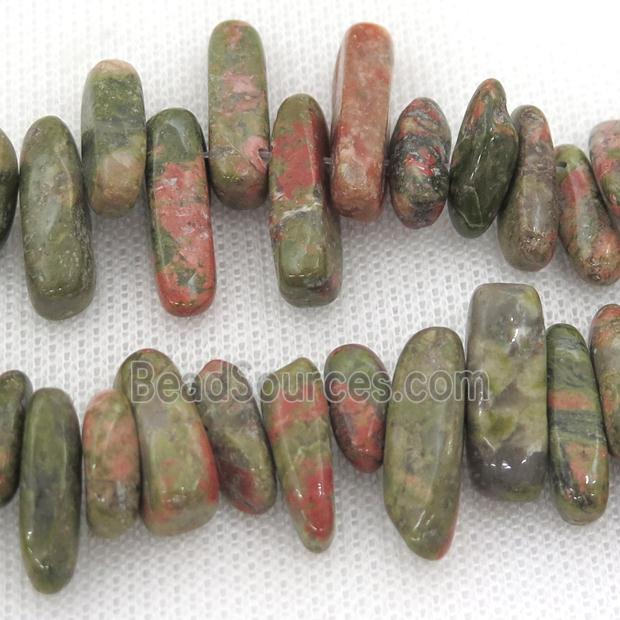 Unakite chip beads