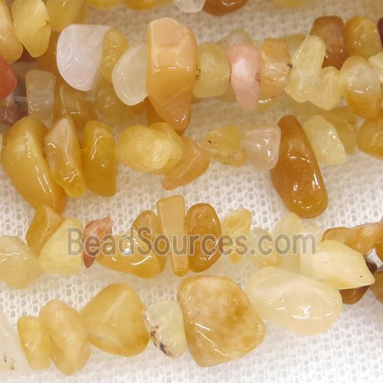 yellow Aventurine chip beads