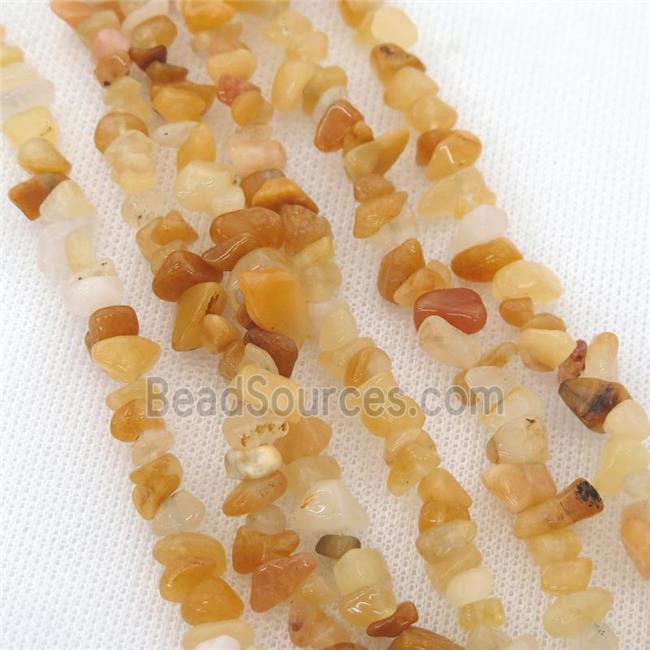 yellow Aventurine chip beads