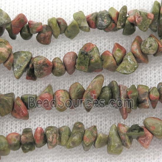 Unakite chip beads