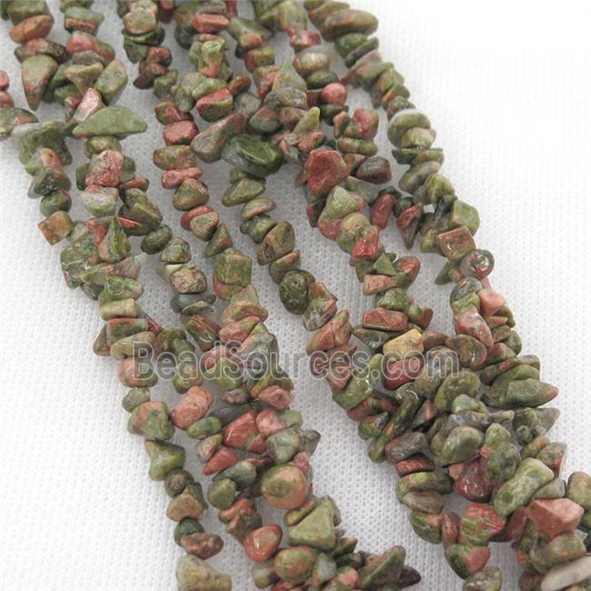 Unakite chip beads