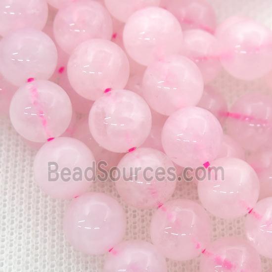 Chinese Rose Quartz Beads, round