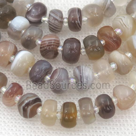 Botswana Agate rondelle beads