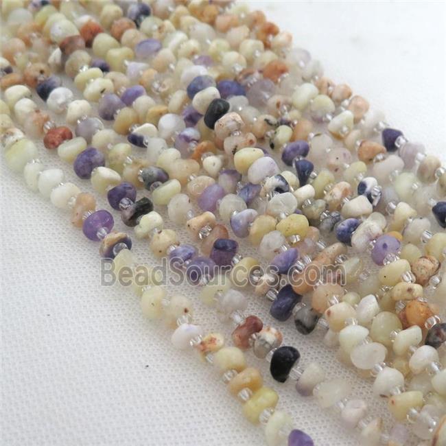 purple Opal Stone rondelle beads