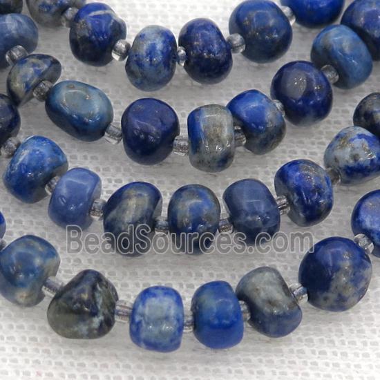 blue Lapis rondelle beads