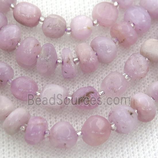 Kunzite rondelle beads