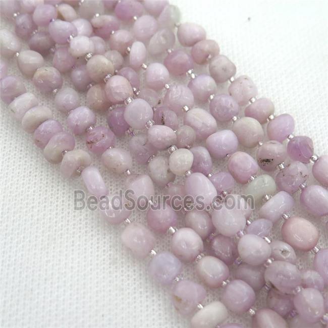 Kunzite rondelle beads