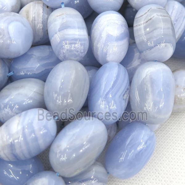 Blue Lace Agate Beads, barrel