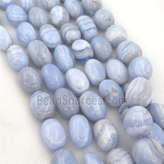 Blue Lace Agate Beads, barrel