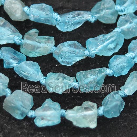 blue Apatite Beads, freeform