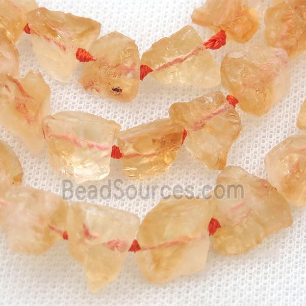 rough Citrine Beads, freeform