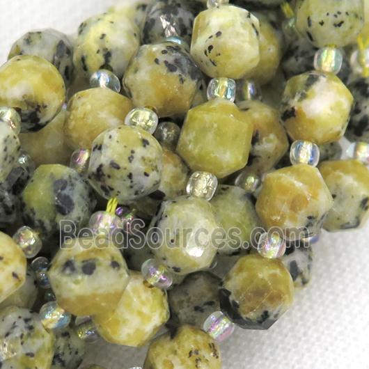 Chinese yellow Turquoise bullet beads