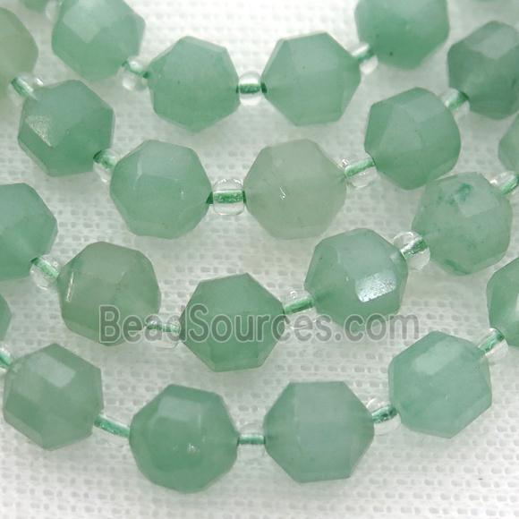 green Aventurine bullet beads