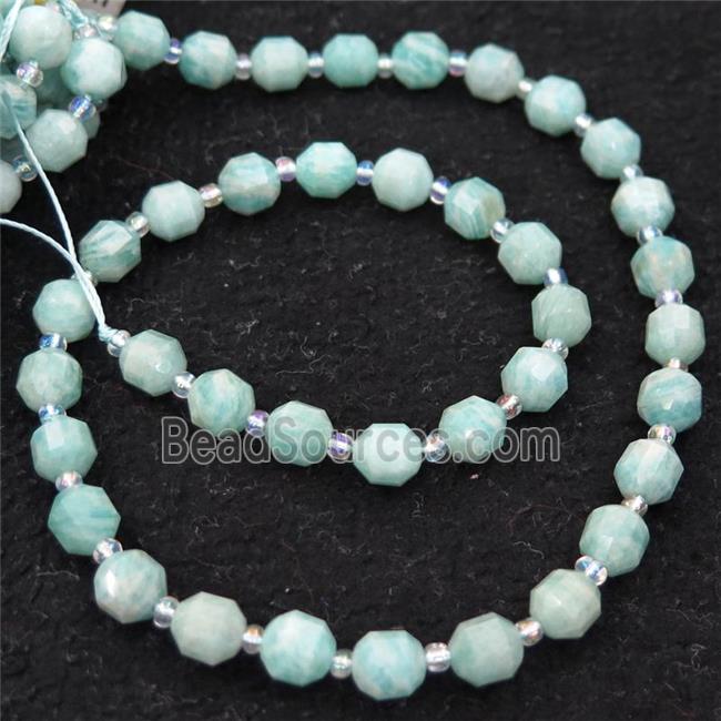 green Amazonite bullet beads