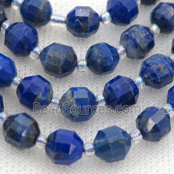 blue Lapis Lazuli bullet beads