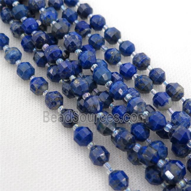 blue Lapis Lazuli bullet beads