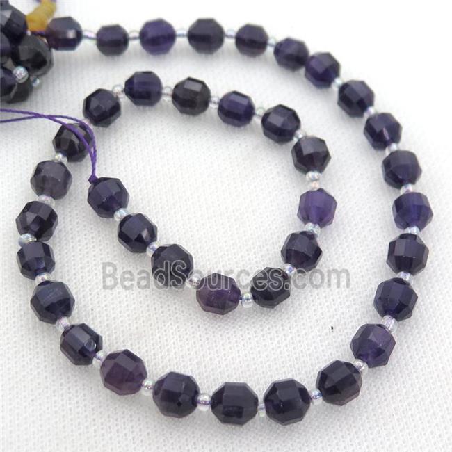 deeppurple Amethyst bullet beads