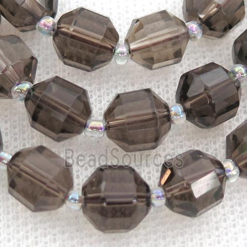 Smoky Quartz bullet beads