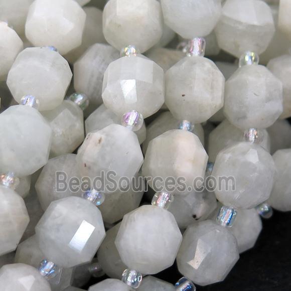 white MoonStone bullet beads