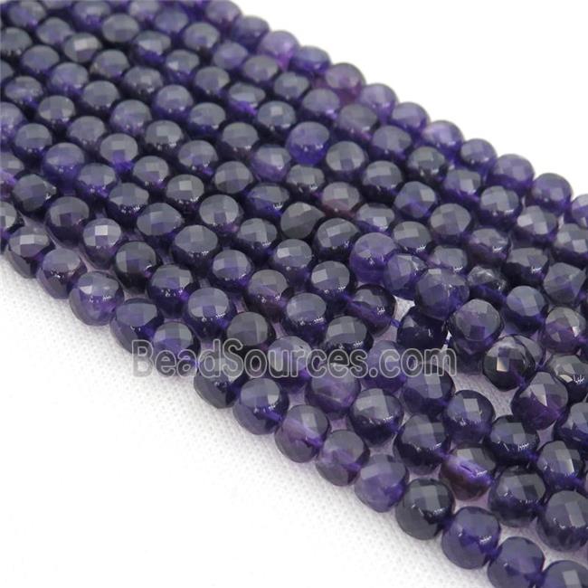 purple Amethyst Beads, faceted cube