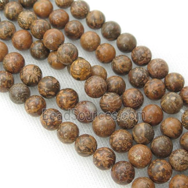 round Firework Jasper Beads