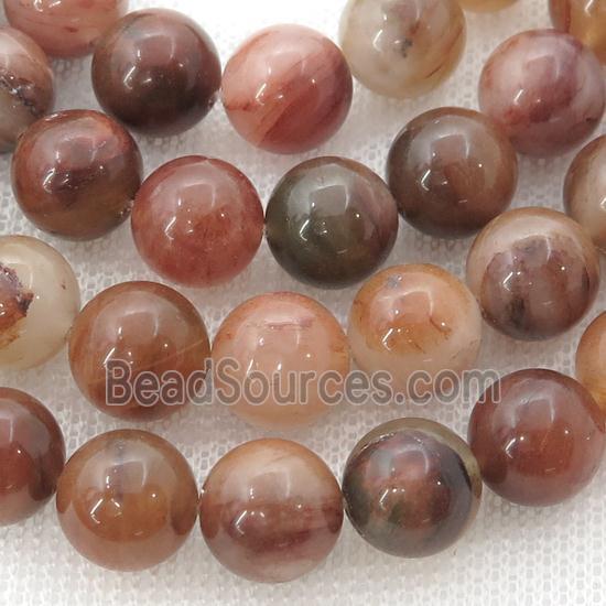 Red Chlorite Quartz Beads Smooth Round