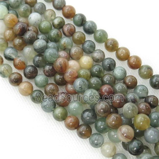 Green Chlorite Quartz Beads Smooth Round