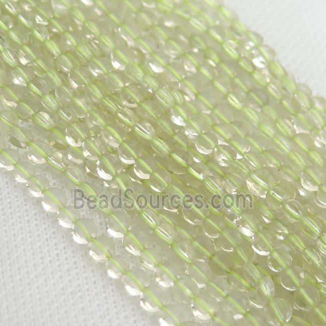 Lemon Quartz Beads, faceted circle