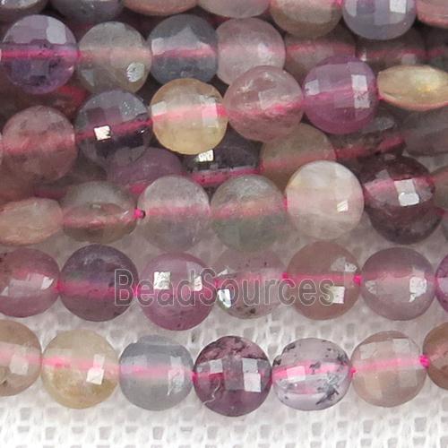 Ruby Beads, faceted circle