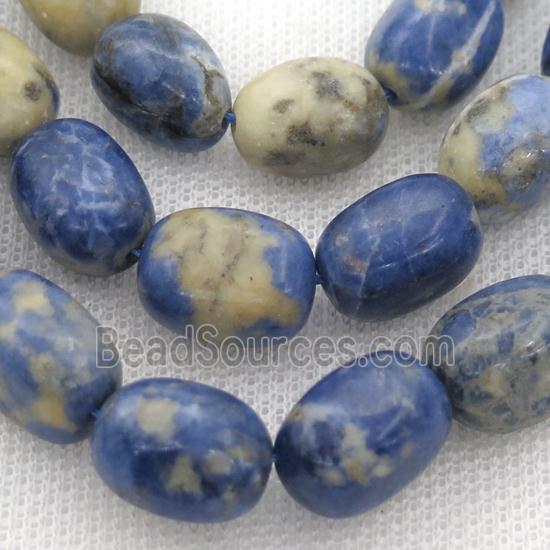 blue Sodalite Beads, freeform