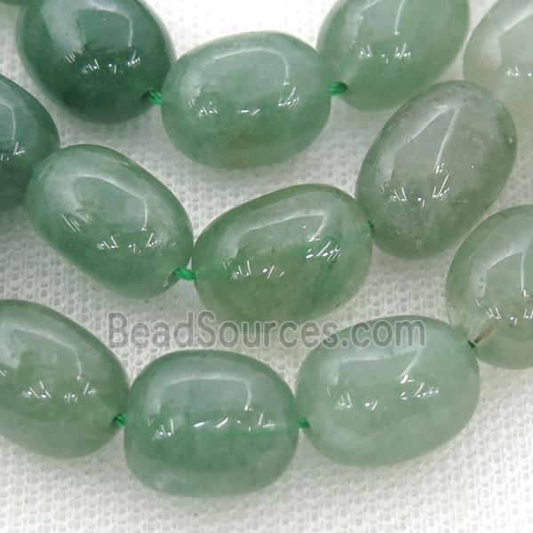 green Strawberry Quartz nugget beads, freeform