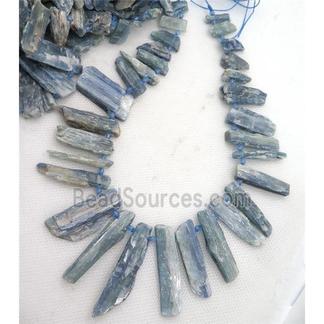 blue Kyanite stick beads