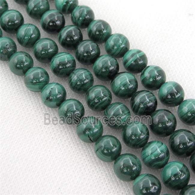 natural Malachite Beads, round, green