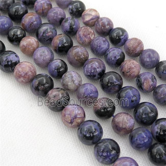 purple Charoite Beads, round